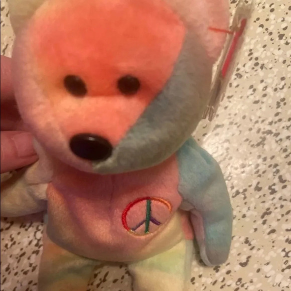 RARE TY Tie-Dye Beanie Baby from the Peace Collection - Picture 8 of 9